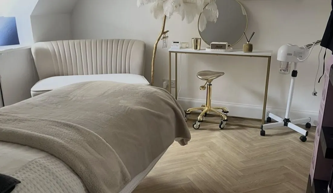 The treatment room at Lola's Lash Boutique